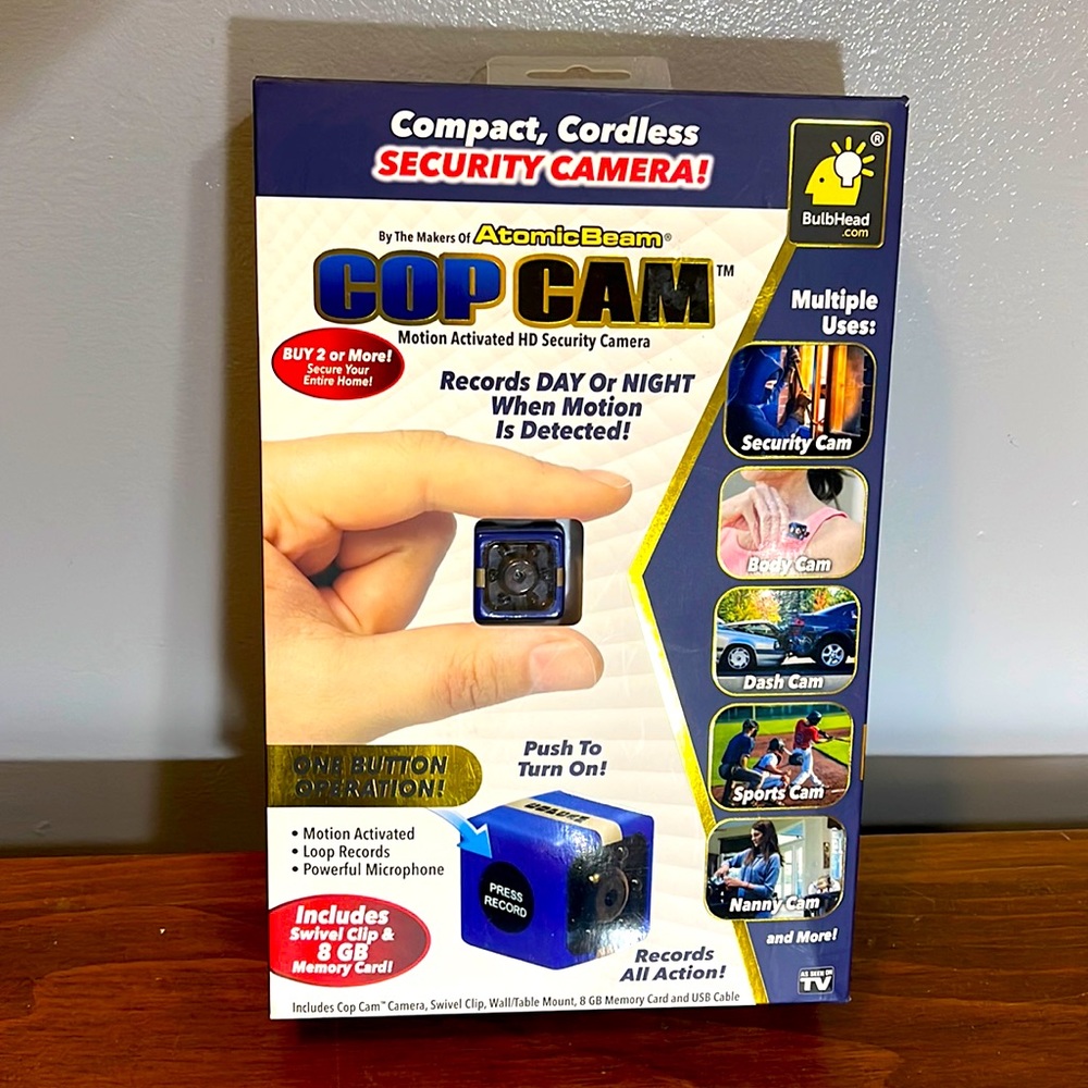 COP CAM compact security camera, new inbox (23G9H76)